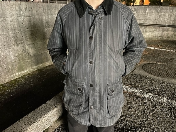 Barbour-バブアー-】ピンストライプのオイルドジャケット 入荷しました