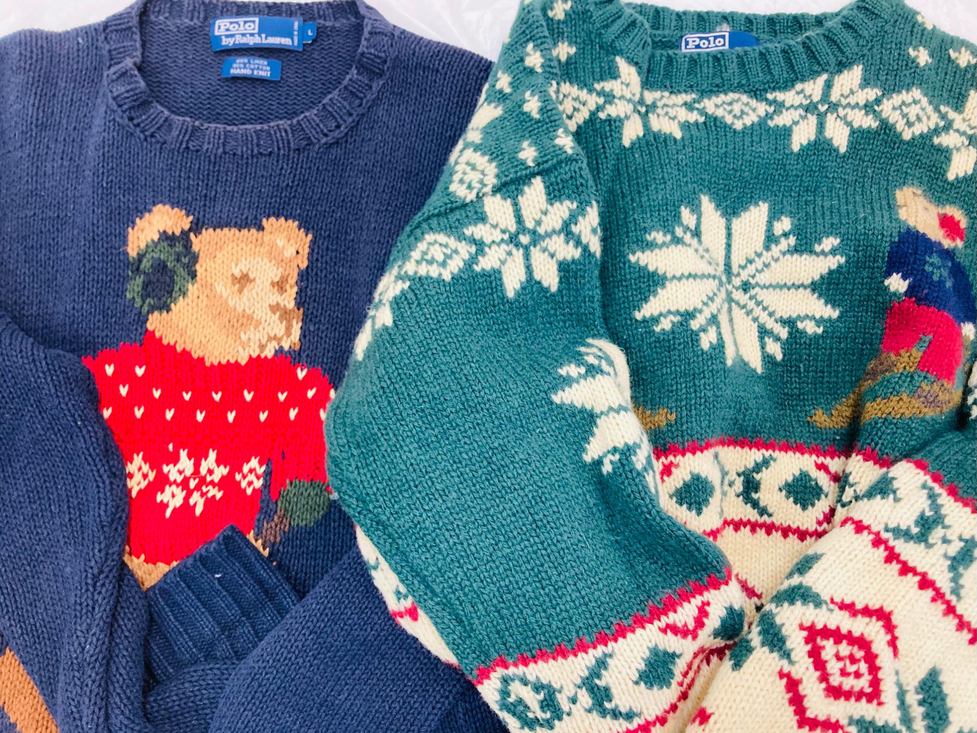 古着好き必見。90s POLO RALPH LAURENのニット2点ご紹介になります