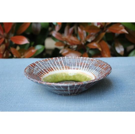 岐阜県土岐市の中垣連次さんの志野織部十草5寸反鉢 鼠7 うつわ家膳