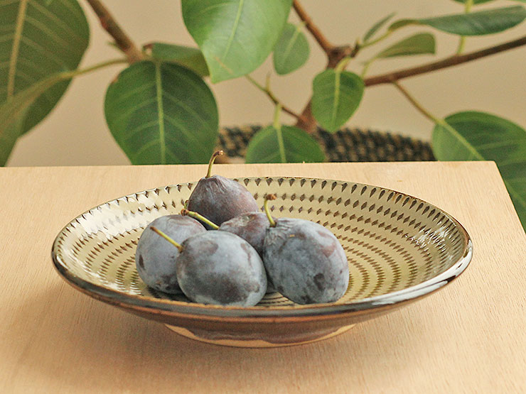 小石原焼カンナ6寸皿／中皿/中鉢｜和食器・種類／和食器通販 おかずの