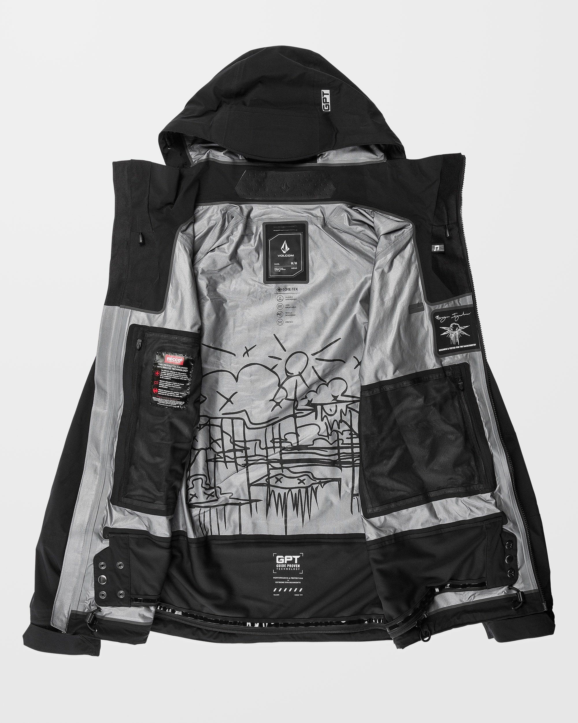 Guch Stretch Gore-Tex Jacket - Black - Men - Volcom EU - 2 Years