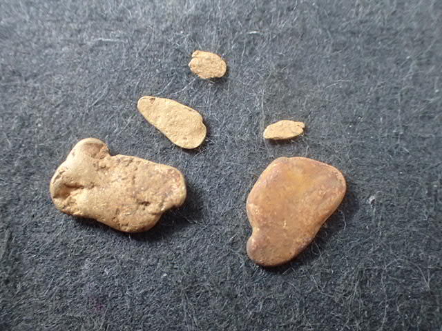 最高品質自然金(砂金（Au, Native Gold)) Pilcomayo River, Bolibia 産