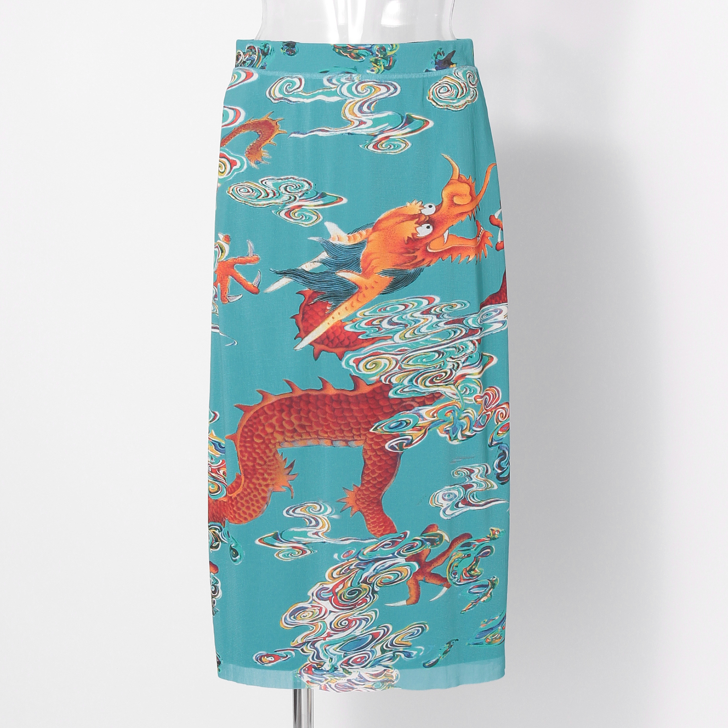 Ceramic dragon print on stretch net スカート｜VIVIENNE TAM