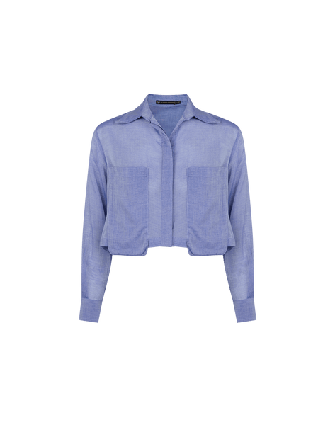Cassia Cropped Blouse - Sapphire