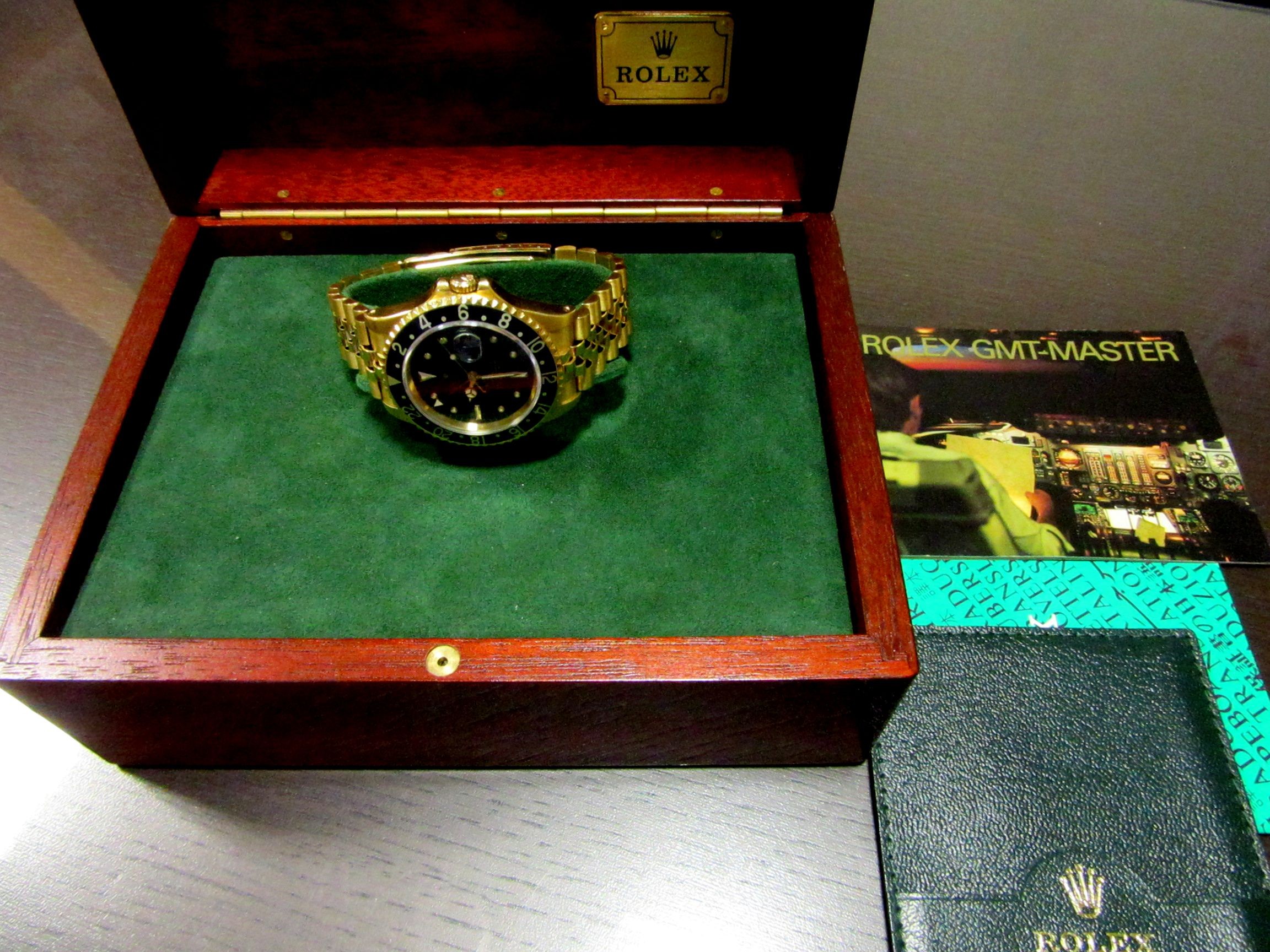 ロレックス（ROLEX） ”フジツボ GMTマスター Ref-16758 K18YG無垢