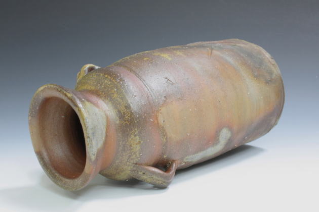 柳瀬美術店 / 金重陶陽「備前耳付花入」共箱[KANESHIGE Toyo]Flower vase