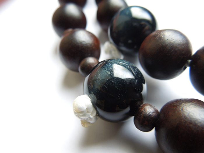 縞黒檀素挽三万浄土紺虎目石仕立 お数珠の安田念珠店へ｜総本山御用達