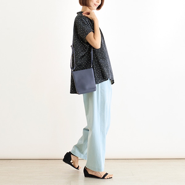 フェイクレザーミニショルダーバッグ(ネイビー)｜SALE（ファッション