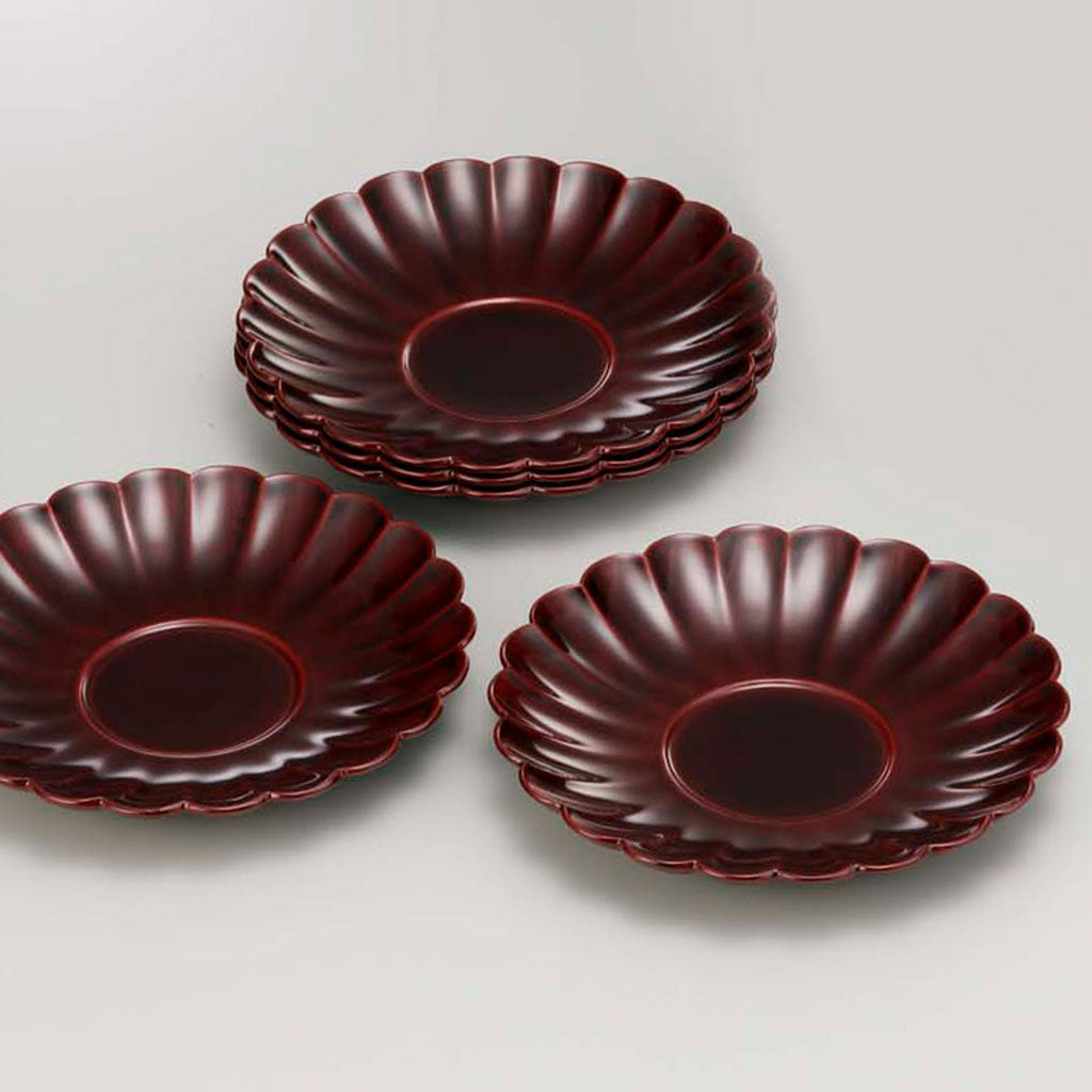 溜 菊彫茶托 五客セット – 象彦 公式オンラインショップ