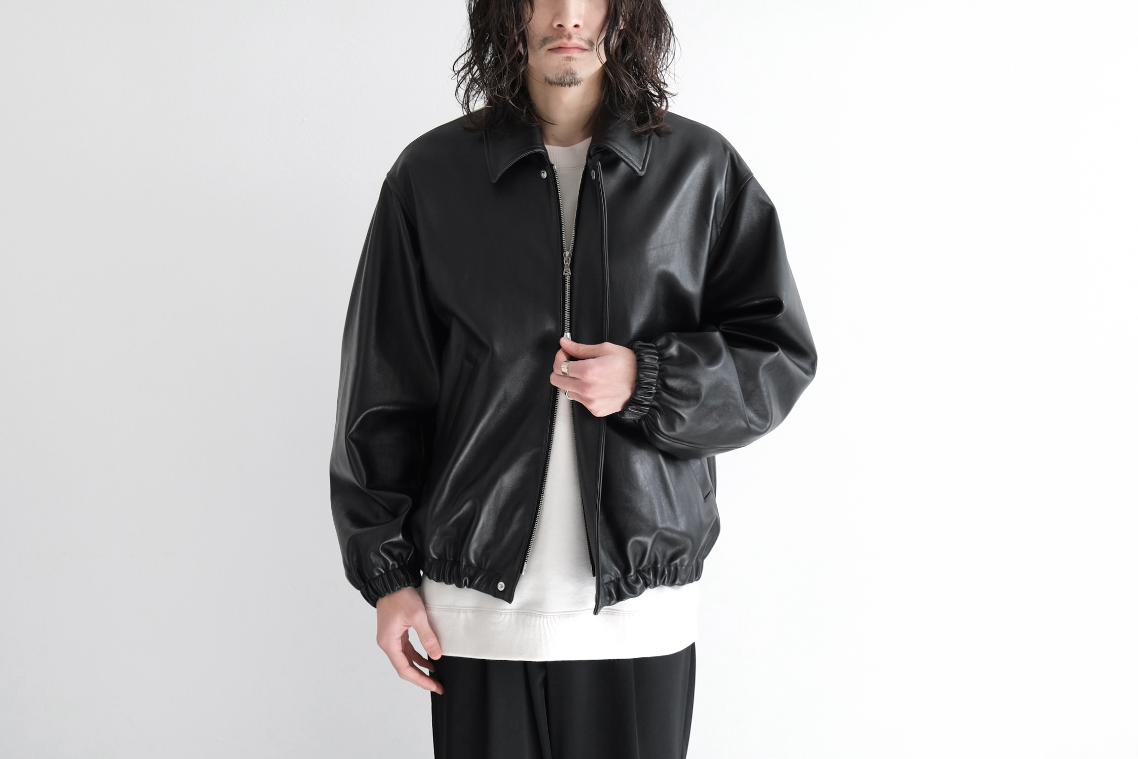 SHEEP LEATHER ZIP SHORT JACKET - WUNDER
