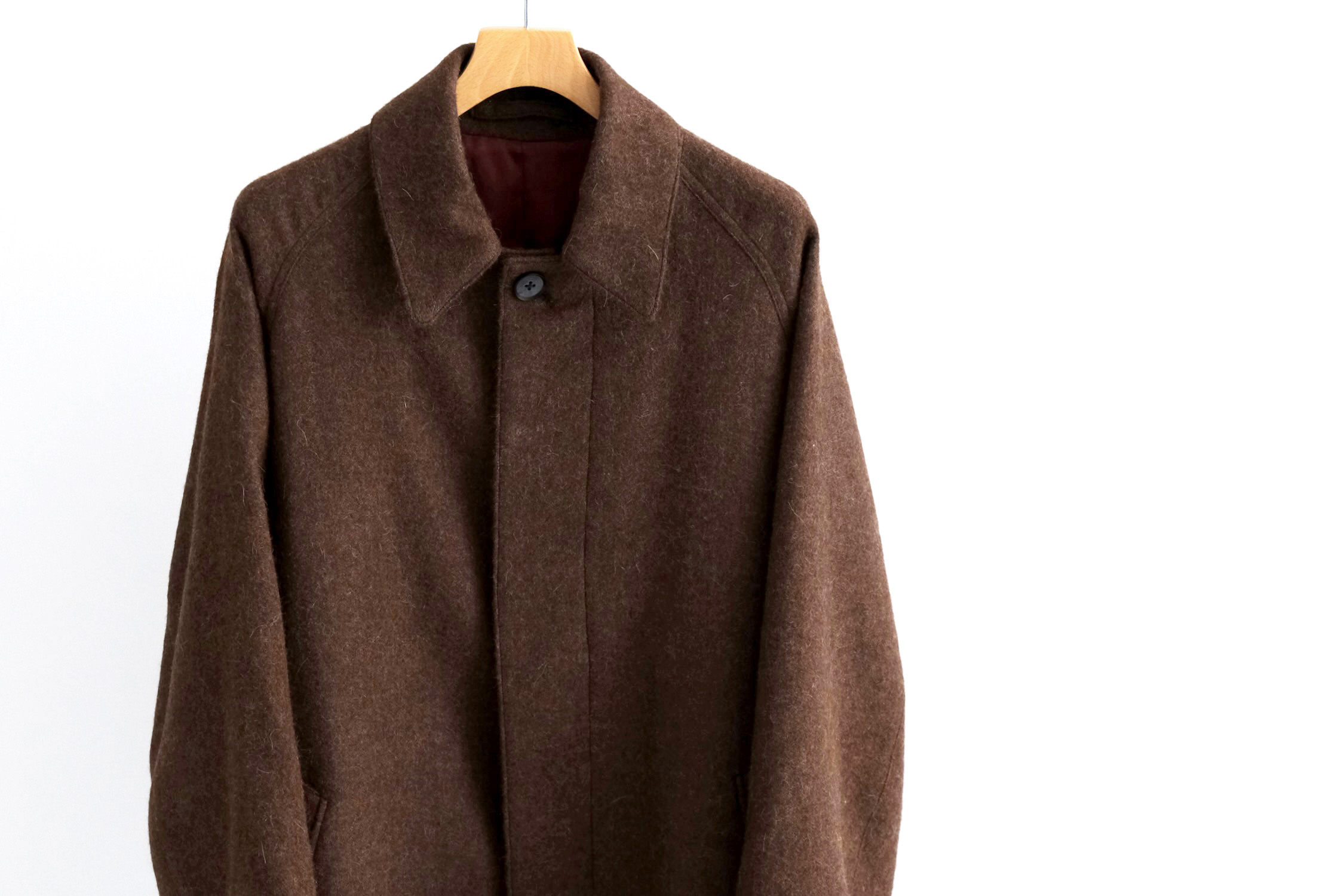 NATURAL NEP 二重織 BALMACAAN COAT - WUNDER