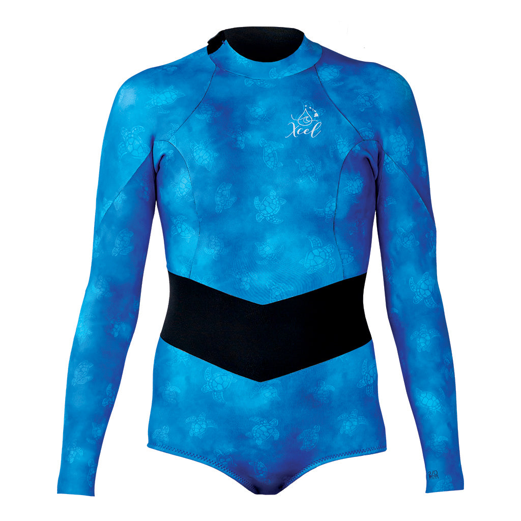 Women's Ocean Ramsey Water Inspired Axis Long Sleeve Back Zip