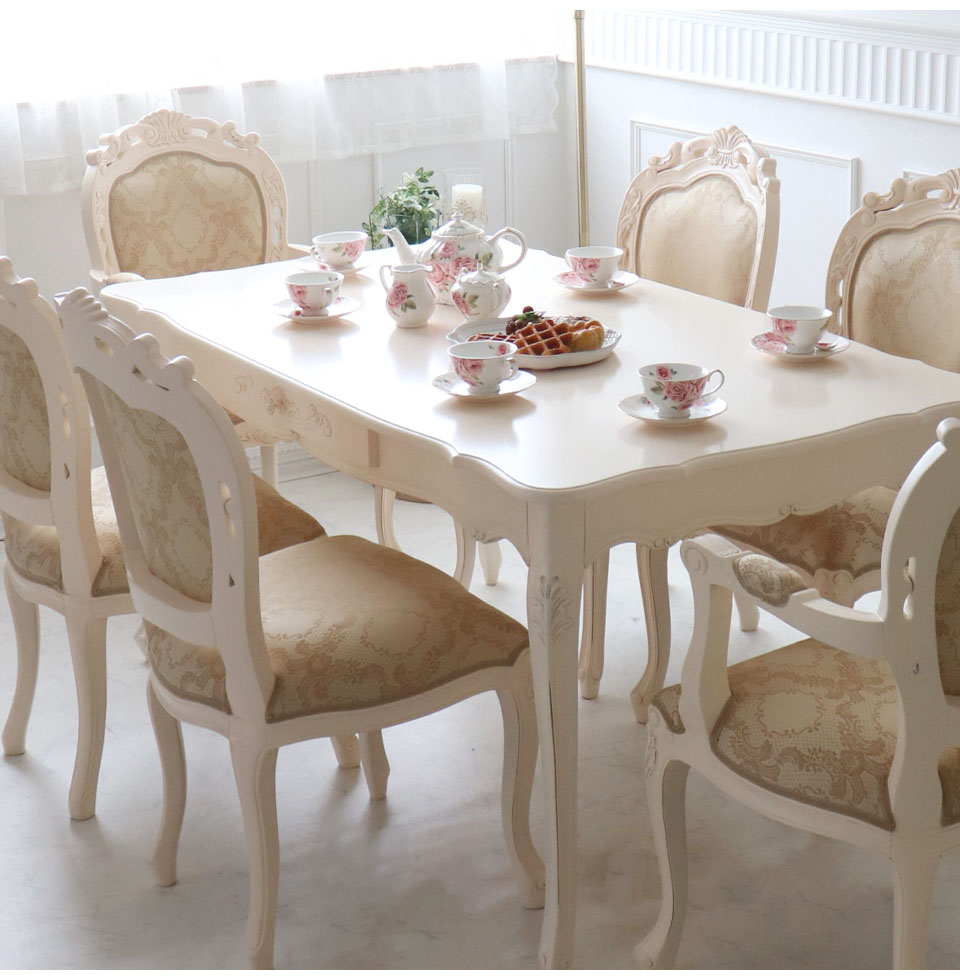 Francfranc 猫脚 ダイニングテーブル75センチ アイボリー