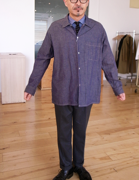 COMOLI パープル ダンガリーシャツ | 大阪心斎橋のメンズ洋服の