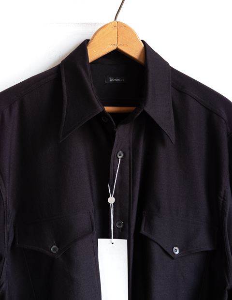 COMOLI ウールモールスキン ワークシャツ | 大阪心斎橋のメンズ洋服の