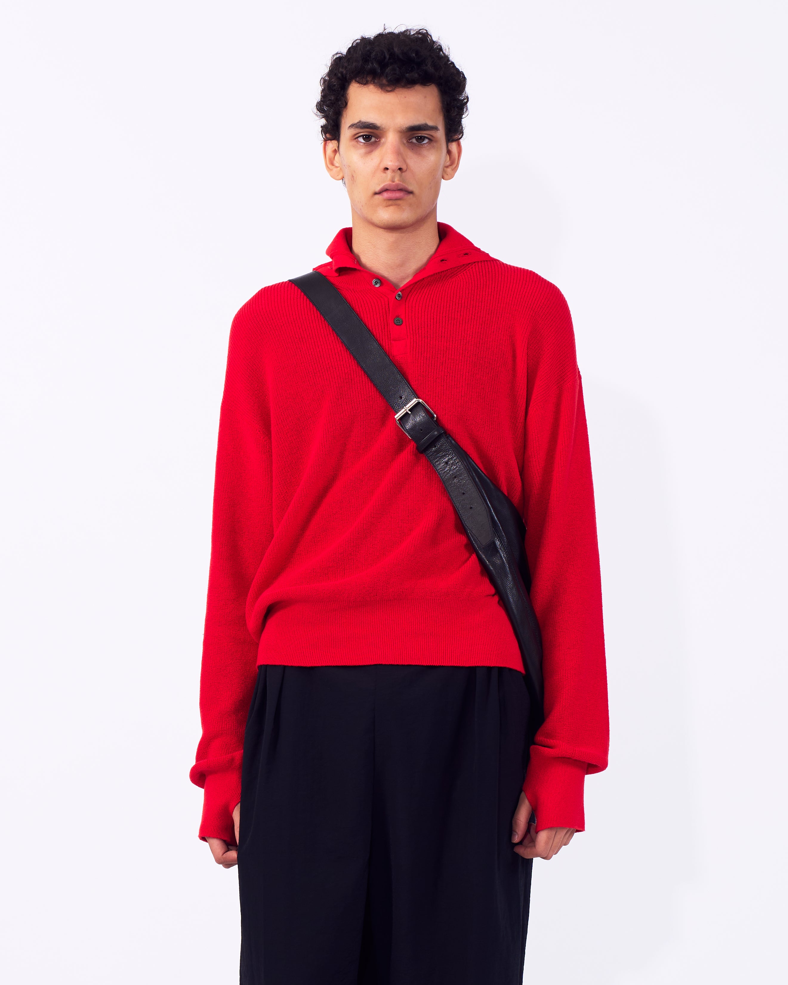 Carf Leather Circle Bag | YOKE Official Website