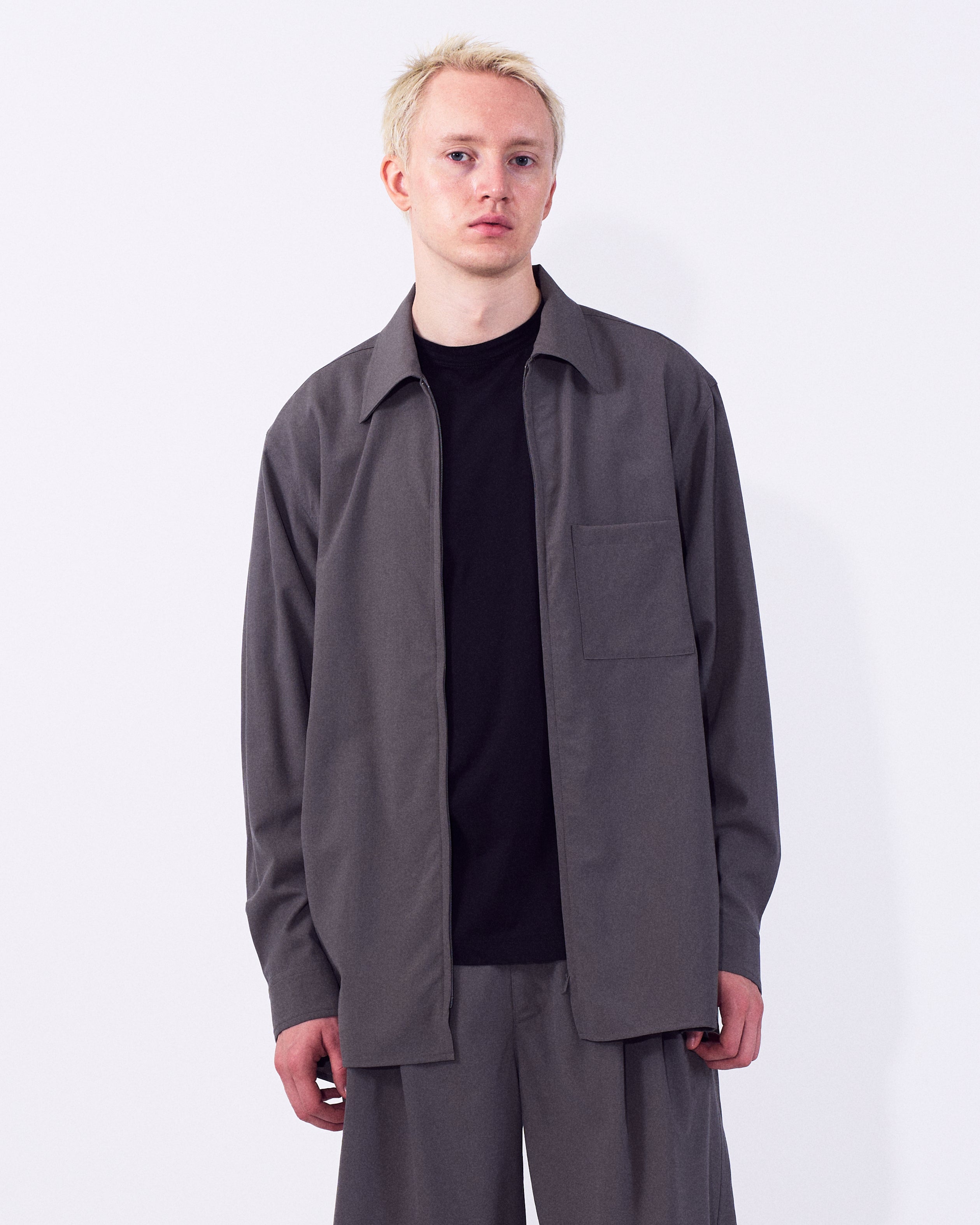 Wool Washer Tropical Zip Shirt | YOKE Official Website