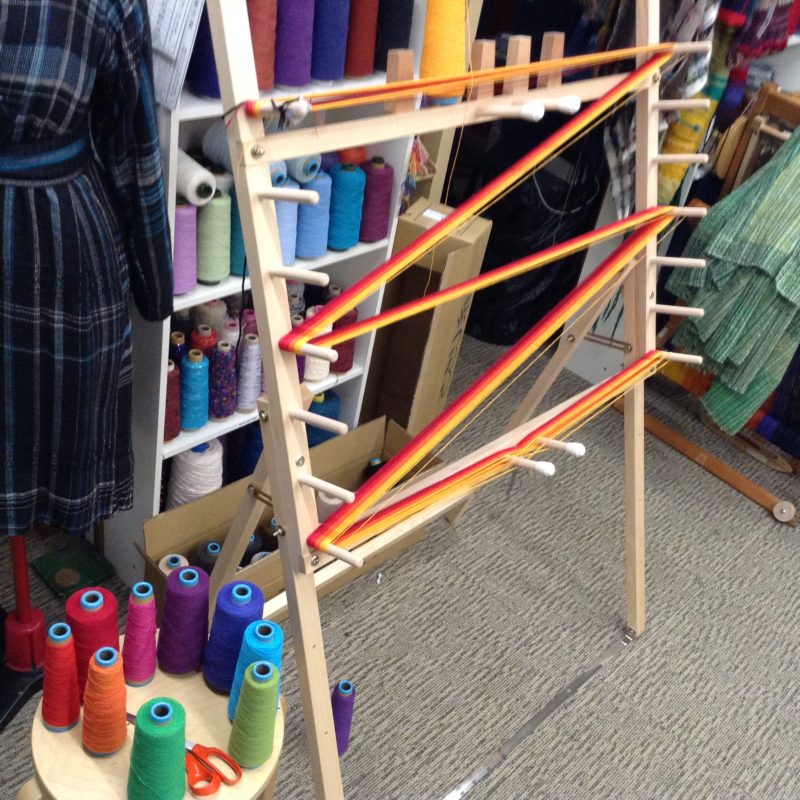 手織機SAORI Piccolo 40で整経する方法, 虹色のさをり織り, Warping a
