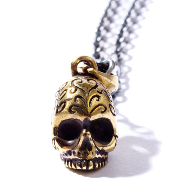 RUDE GALLERY / Hippy Water Skull Necklace (GOLD) [12143] - 15,840