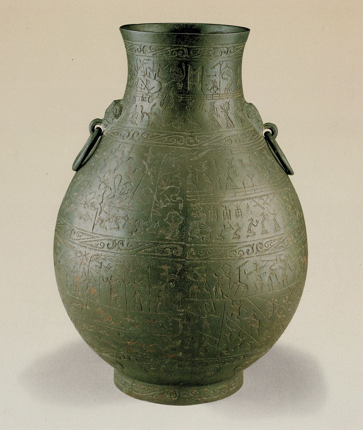 青銅仿古夔龍鳥紋雙獸耳壺-宇珍國際藝術| Yu Jen Taipei重要中國瓷雜