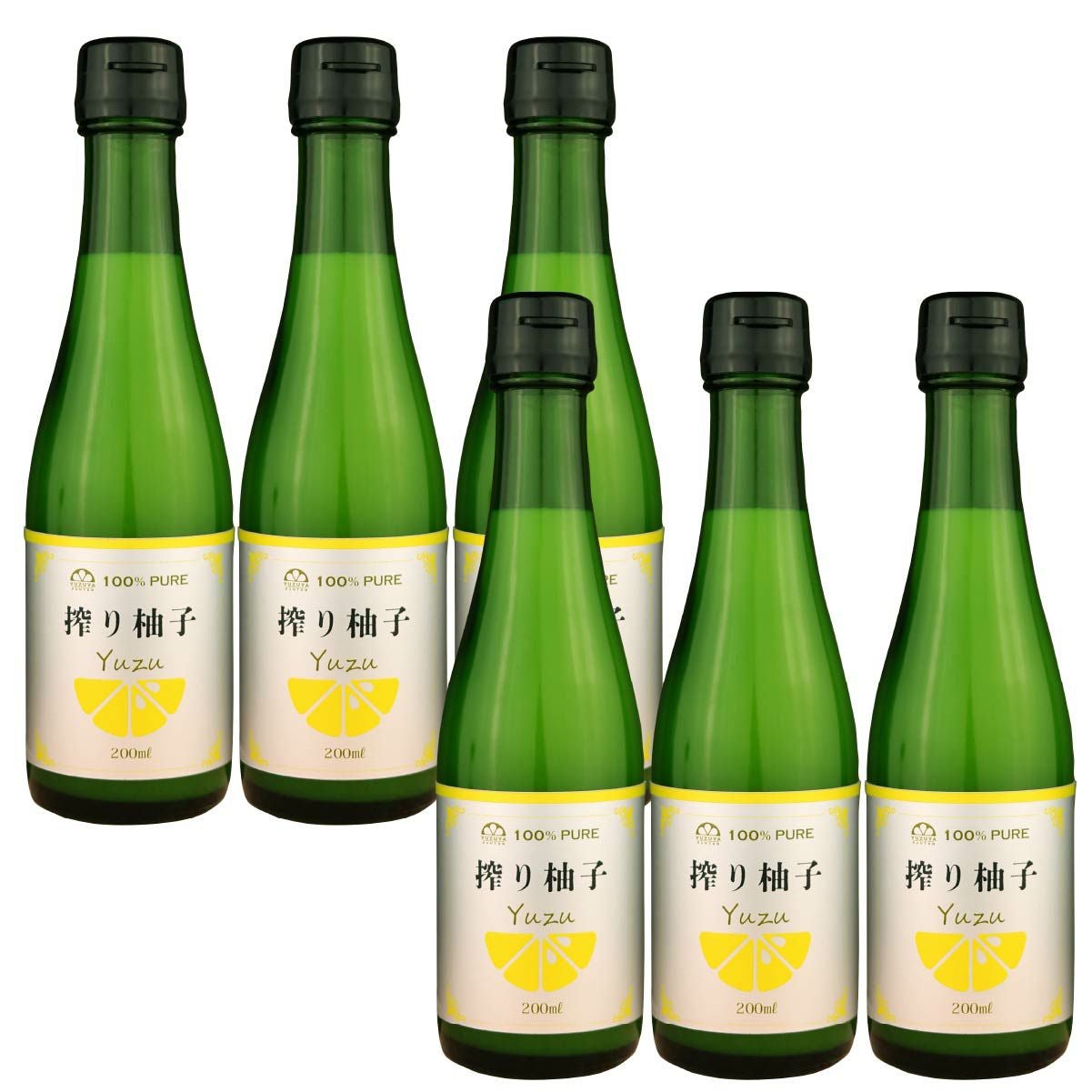 搾り柚子（200ml）6本（柚子果汁100％） | 柚子屋本店ONLINE STORE