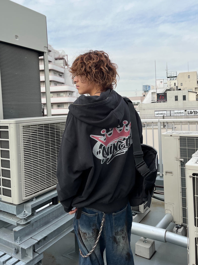 King Logo Front Zip Hoodie – YZ