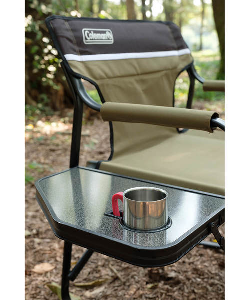 Coleman（コールマン） サイドテーブル付デッキチェア(オリーブ