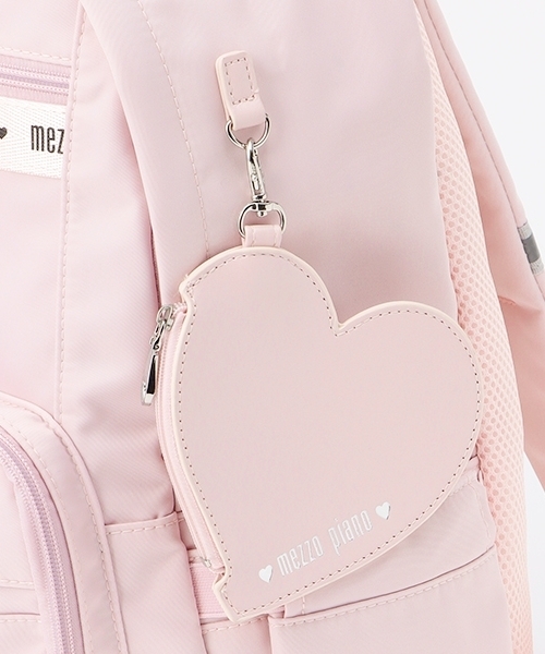 mezzo piano リュック 約21L ハートポーチつきロゴリボンリュック