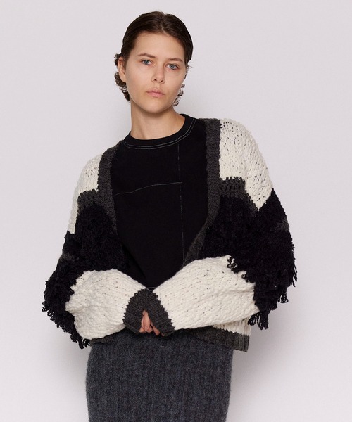 MAISON SPECIAL（メゾンスペシャル） カーディガン Multi Fringe