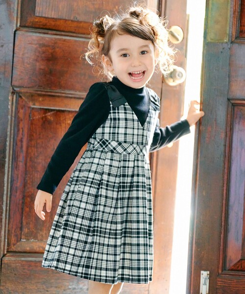 ANY（エニィ） ワンピース ドッキングチェックワンピース キッズ 子供