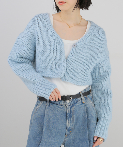 plage（プラージュ） カーディガン roving hand ニットカーディガン