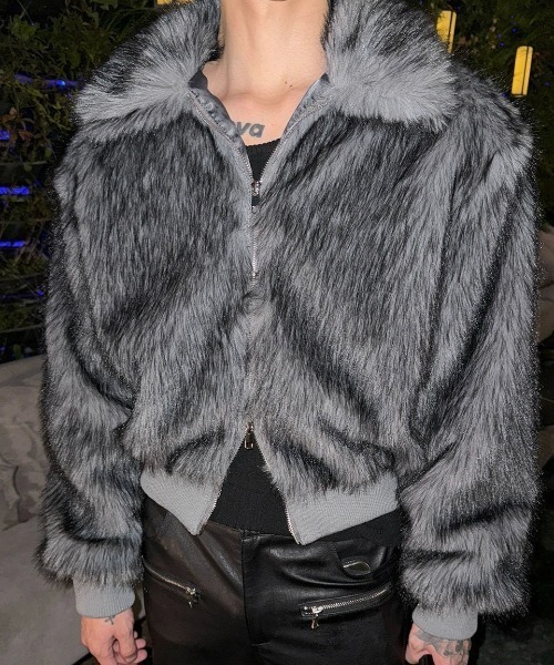 Otte ジャケット テーラードジャケット フェイクファージャケット