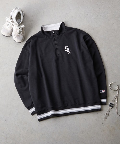 MLB トレーナー スウェット 「MLB」ハーフZIP プルオーバー/メンズ