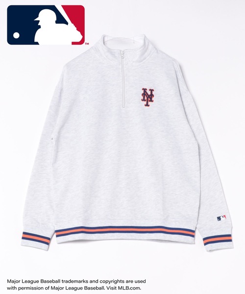 MLB トレーナー スウェット 「MLB」ハーフZIP プルオーバー/メンズ