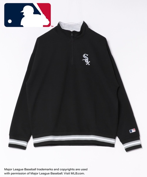 MLB トレーナー スウェット 「MLB」ハーフZIP プルオーバー/メンズ