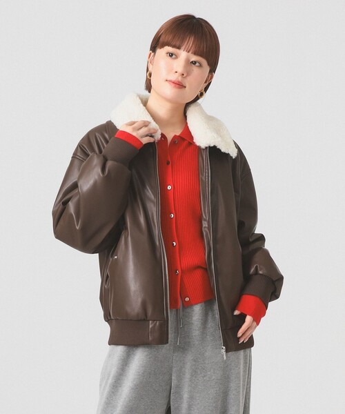 Ray BEAMS（レイ ビームス） ブルゾン アウター フェイクレザー