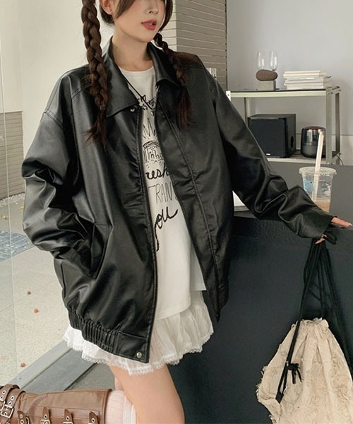 gossip!ロサンゼルス ジャケット テーラードジャケット Y2K PUレザー