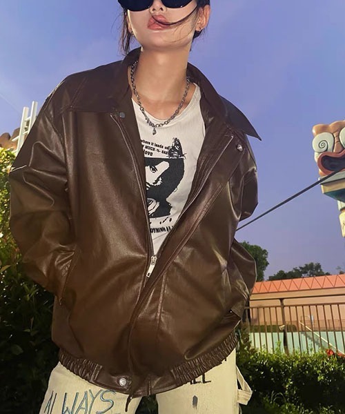 gossip!ロサンゼルス ジャケット テーラードジャケット Y2K PUレザー