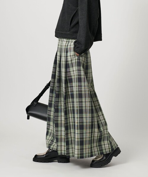 BEAUTY＆YOUTH UNITED ARROWS スカート チェック プリーツロング