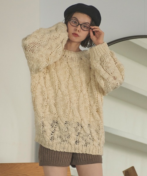 loin nuit ニット セーター loose volume 2way knit / ルーズ