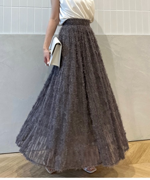 anuans（アニュアンス） スカート チュールジャガードボリューム