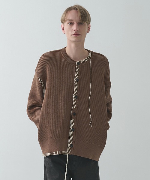 カーディガン 「OUAT」別注OFFICE CREW CARDIGAN メンズ : ZOZOTOWN