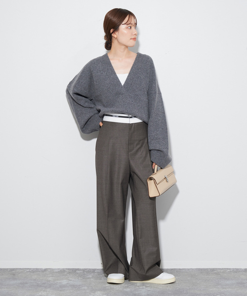 plage（プラージュ） Vネックニット - ホワイト レディース : ZOZOTOWN