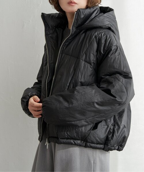 notch. ブルゾン アウター シャイニータフタフードジャケット