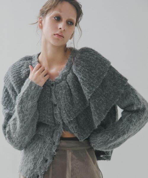 LAATO（ラート） ニット セーター frill frill knit cardigan