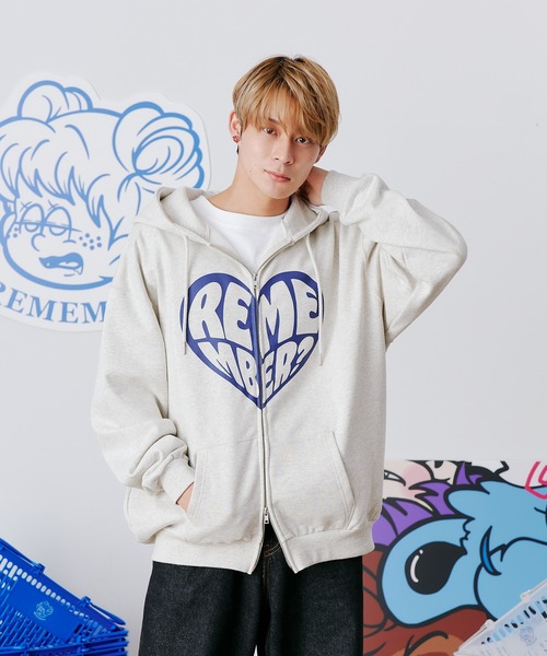 Remember. パーカー Remember LOVE Zip Hoodie / リメンバーラブジップ