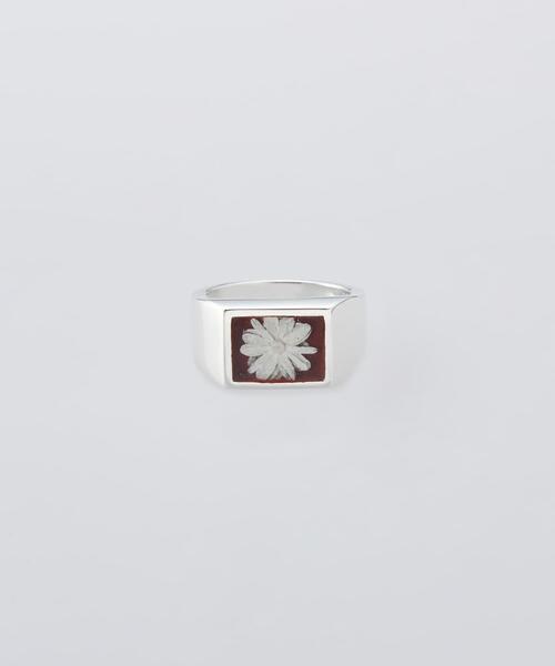 XOLO 指輪 リング XOLO Signet Bordeaux Flower メンズ : ZOZOTOWN