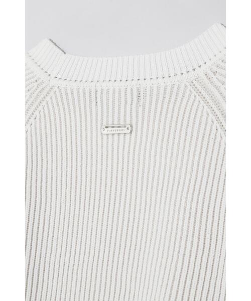 St ANDREWS セーター ニット 「St ANDREWS」7G配色畦クルーネック