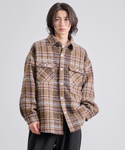 Revo. ブルゾン アウター ウールブレンド ブークレチェック CPO