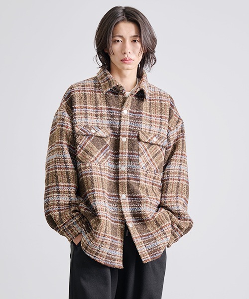 Revo. ブルゾン アウター ウールブレンド ブークレチェック CPO